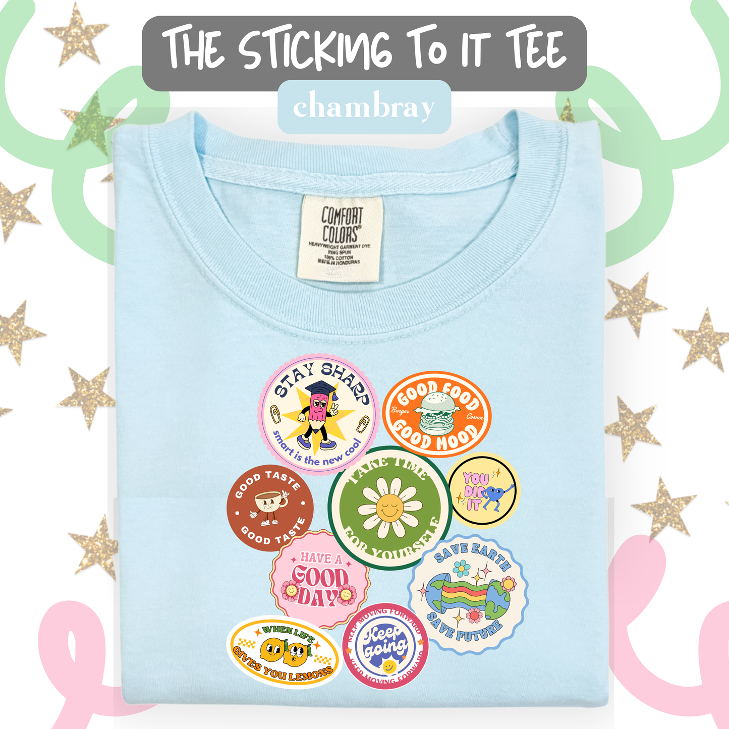 the STICKING TO IT tee
