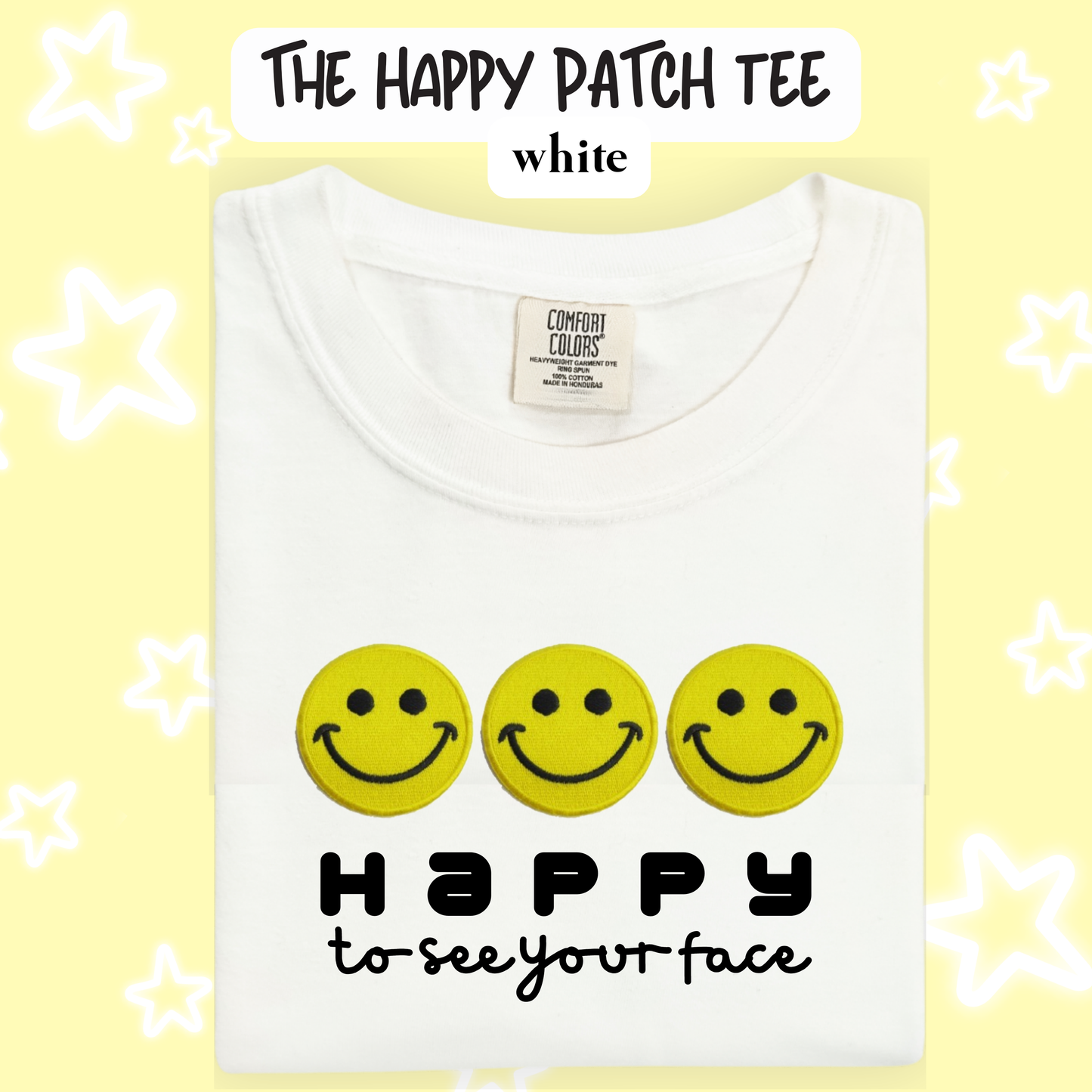 the HAPPY PATCH tee
