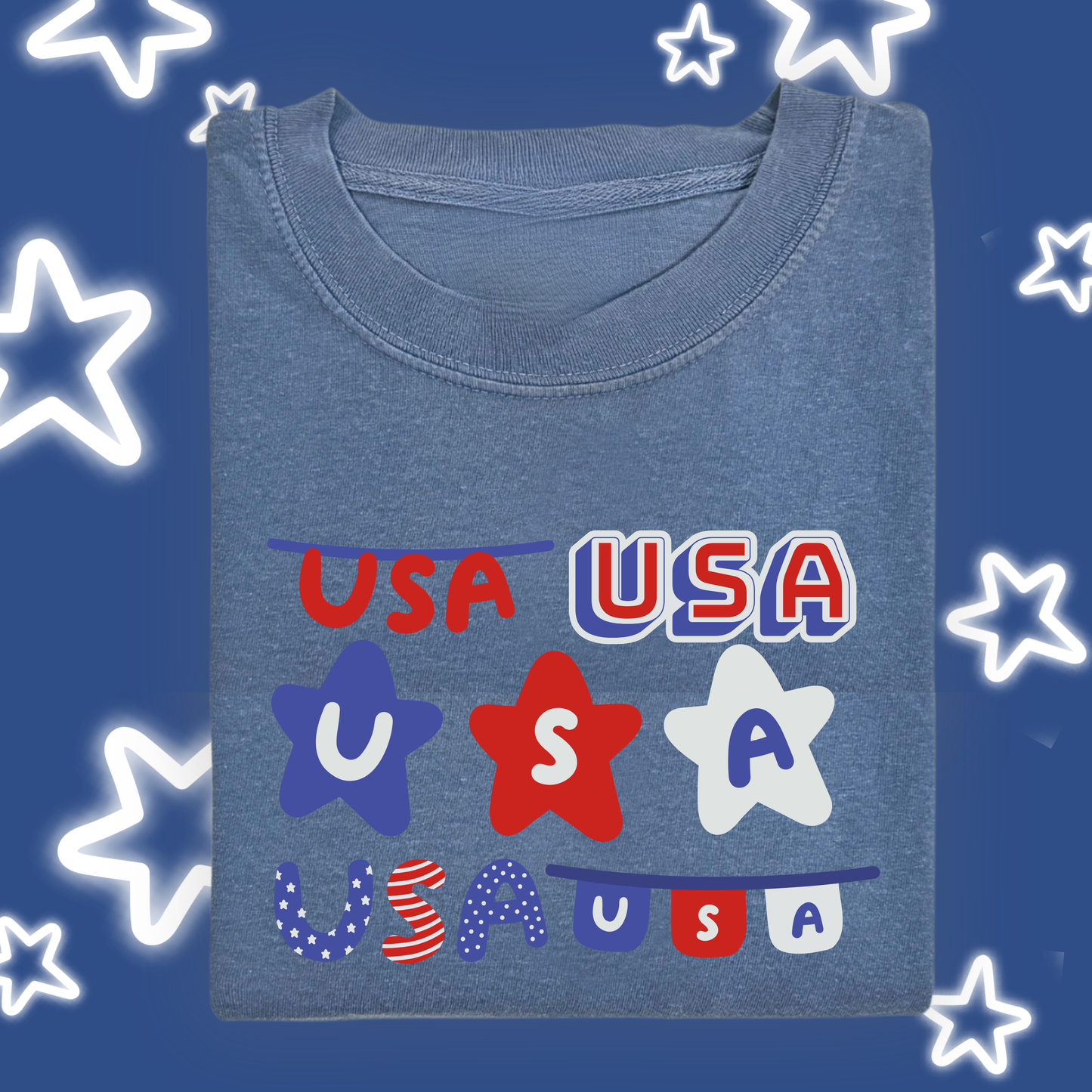 the KIDS USA ALL DAY tee