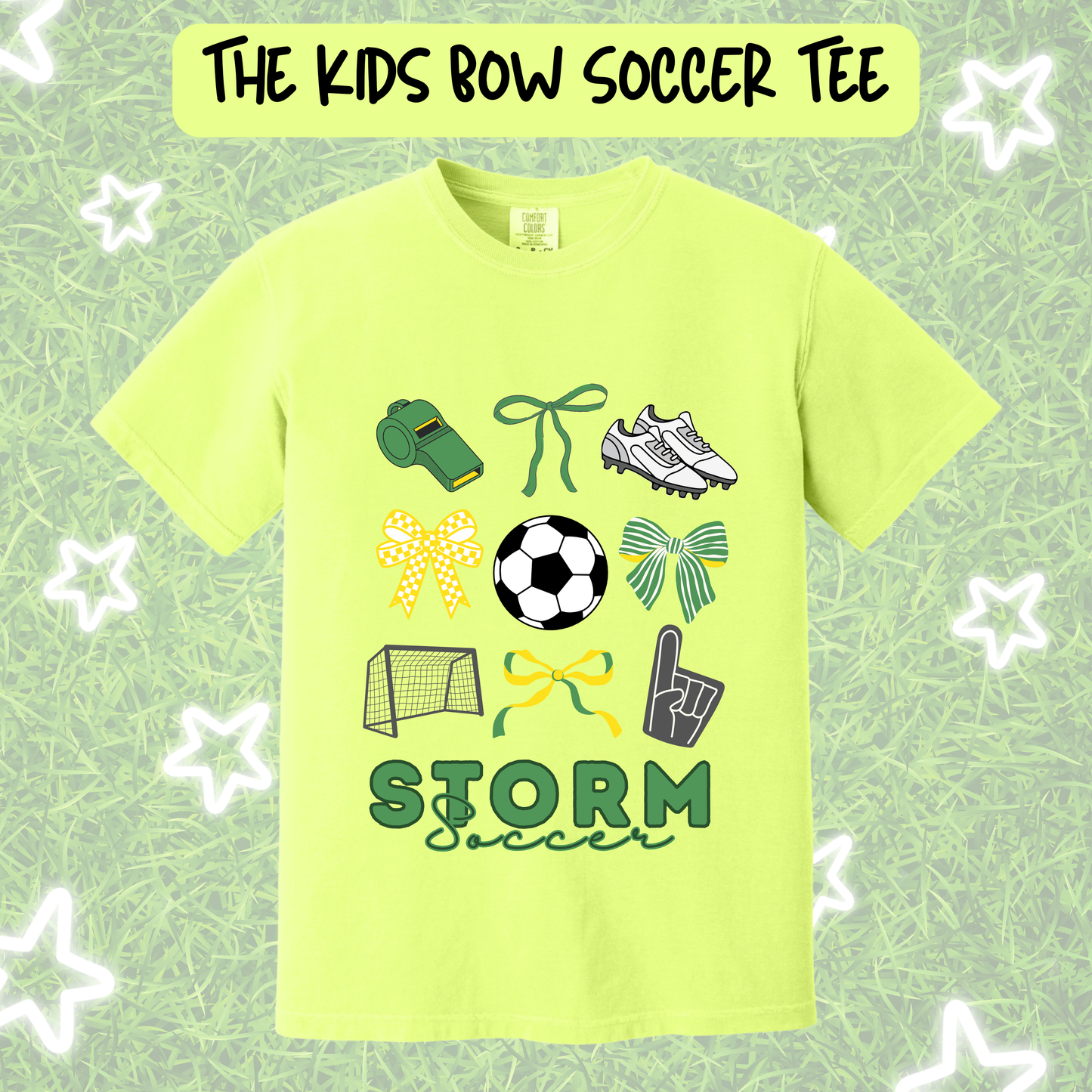 the KIDS BOW SOCCER tee