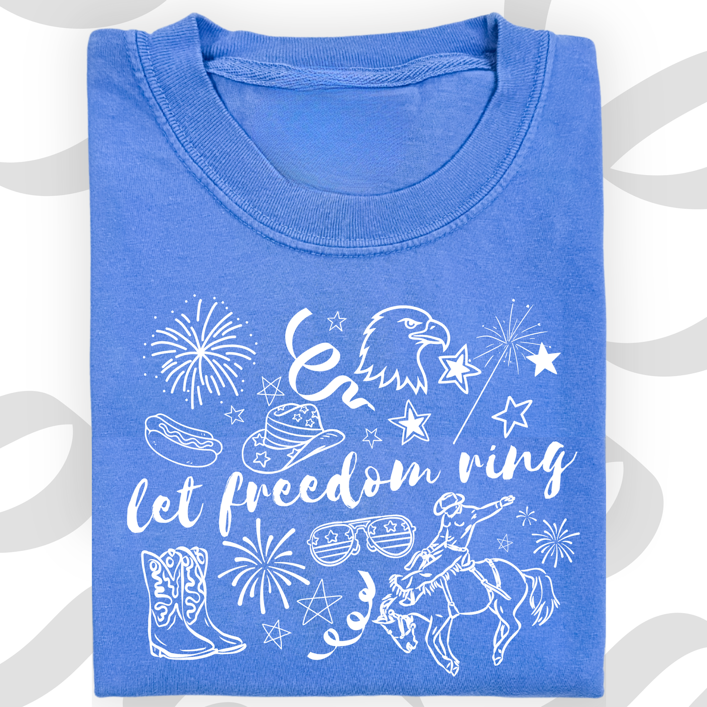 the ADULT MEN LET FREEDOM RING tee