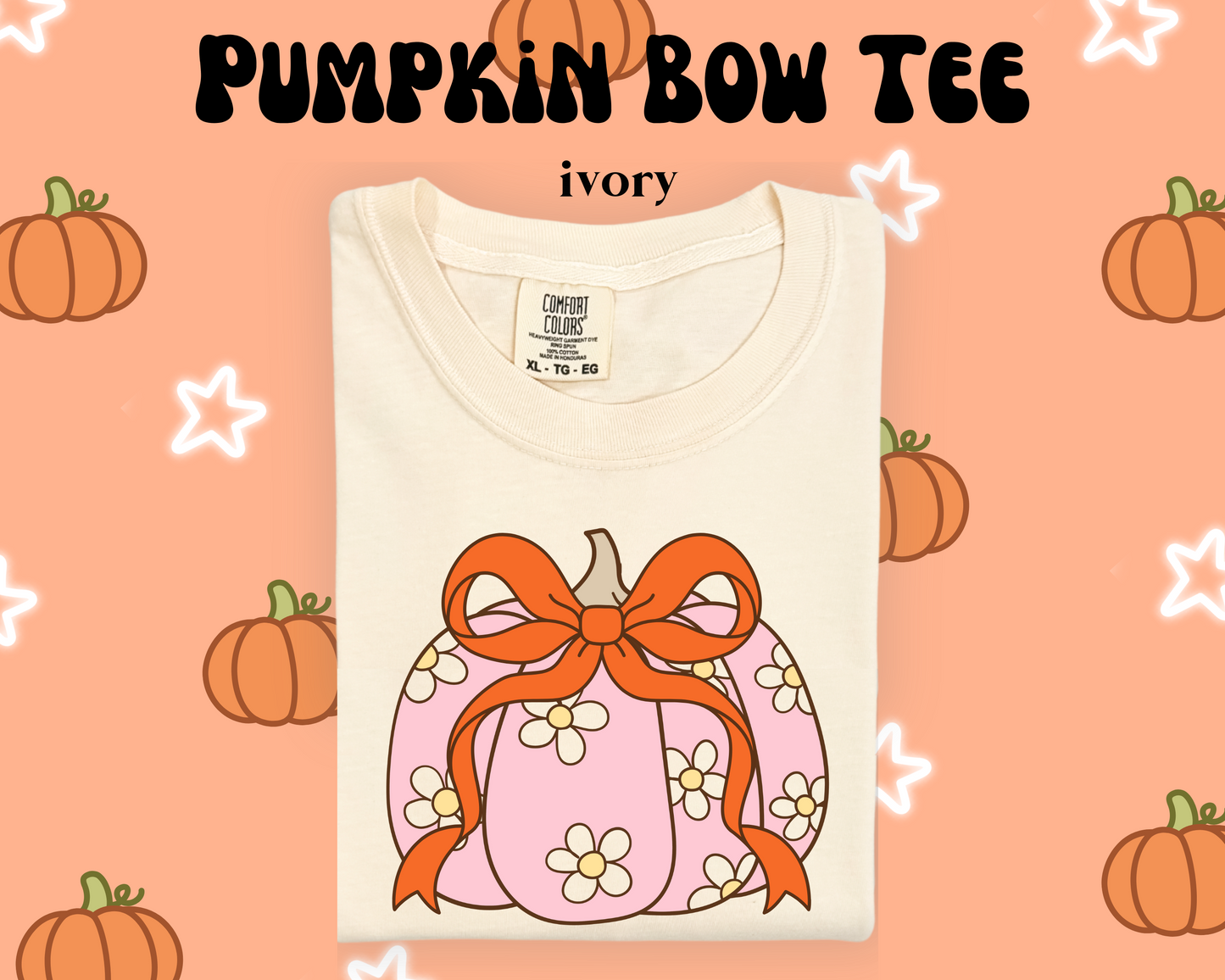 the ADULT PUMPKIN BOW tee