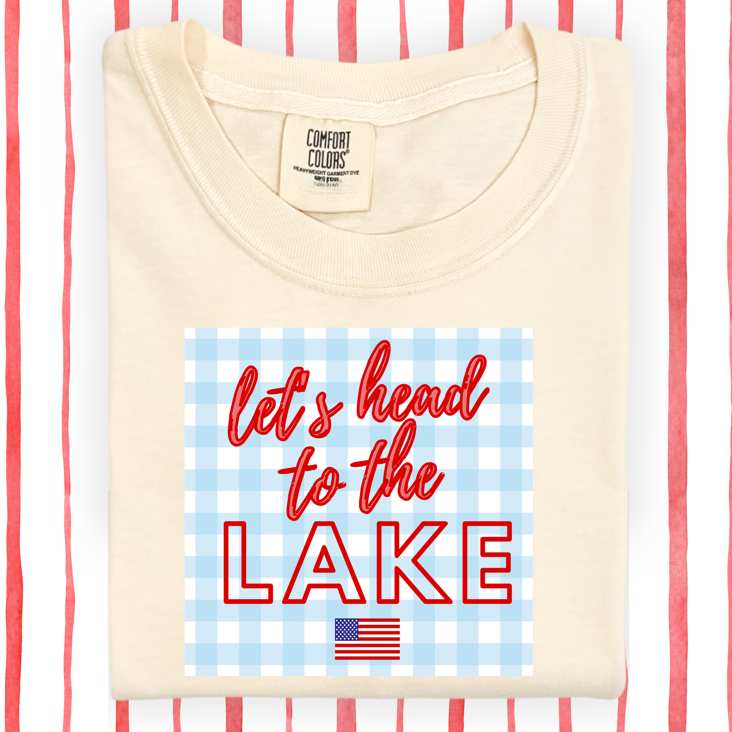 the ADULT HEAD TO THE LAKE tee