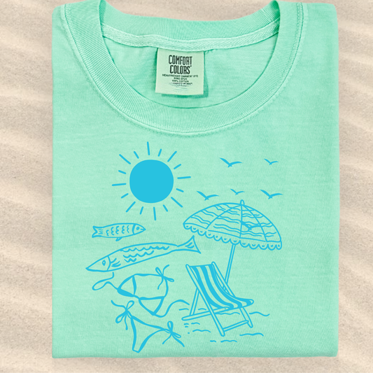 the SUMMER AT THE BEACH tee