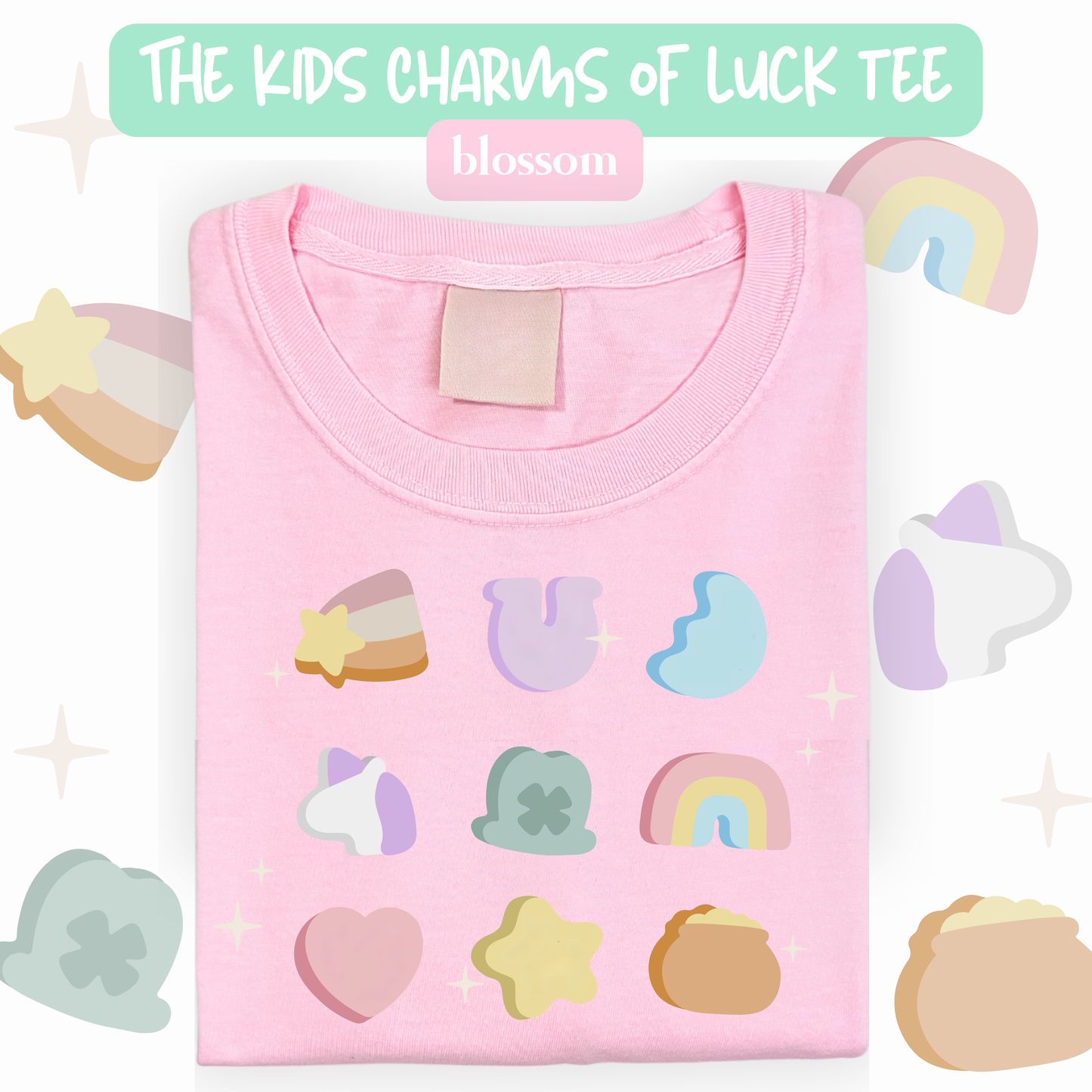 the KIDS CHARMS OF LUCK tee
