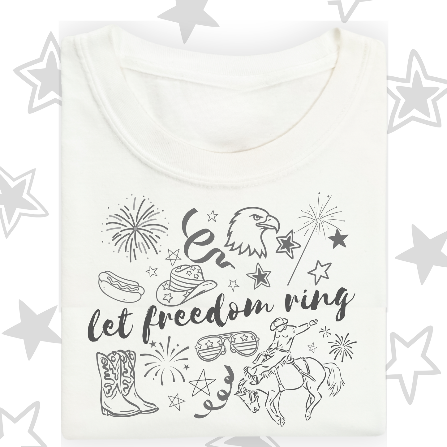 the BOYS LET FREEDOM RING tee
