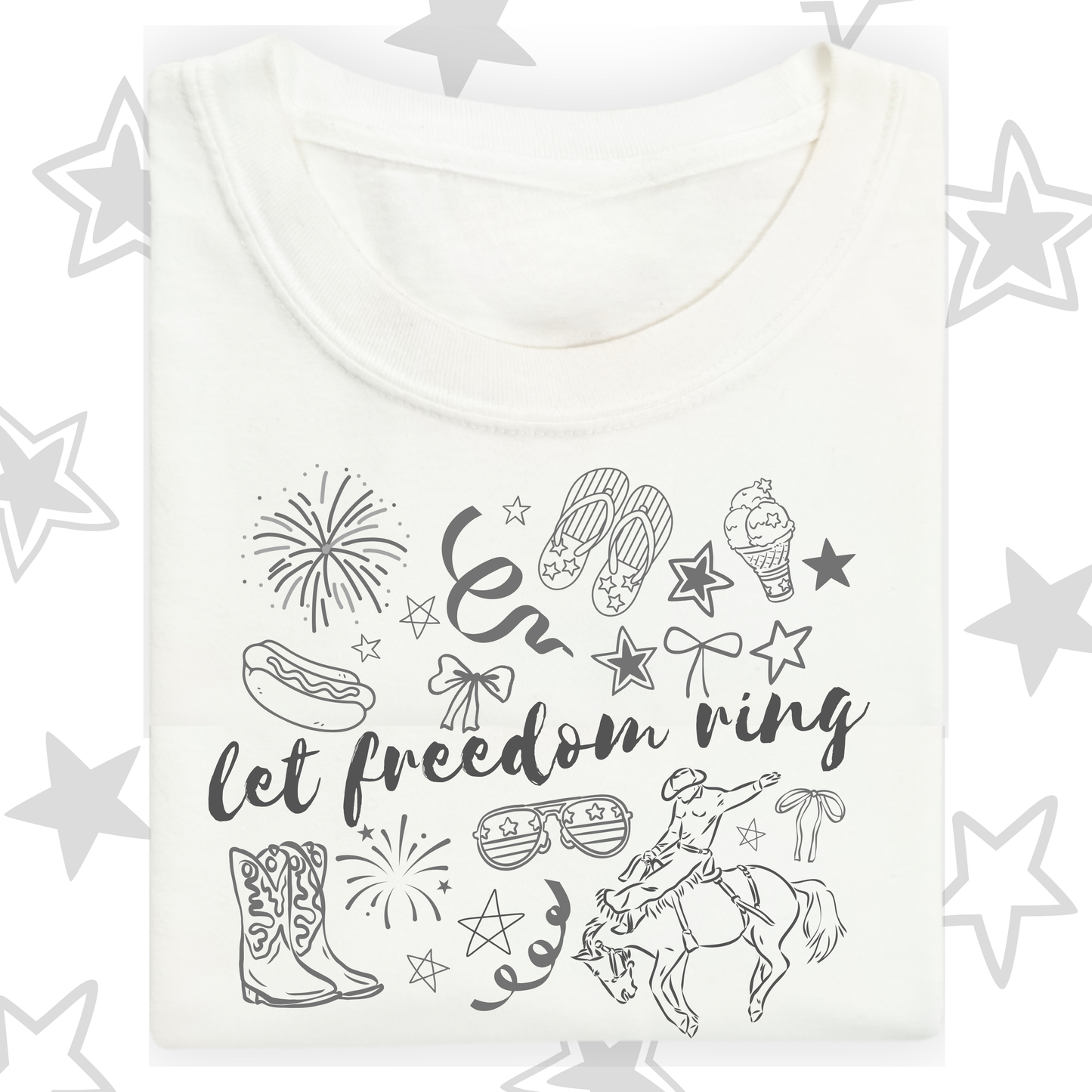 the KIDS GIRLY LET FREEDOM RING tee