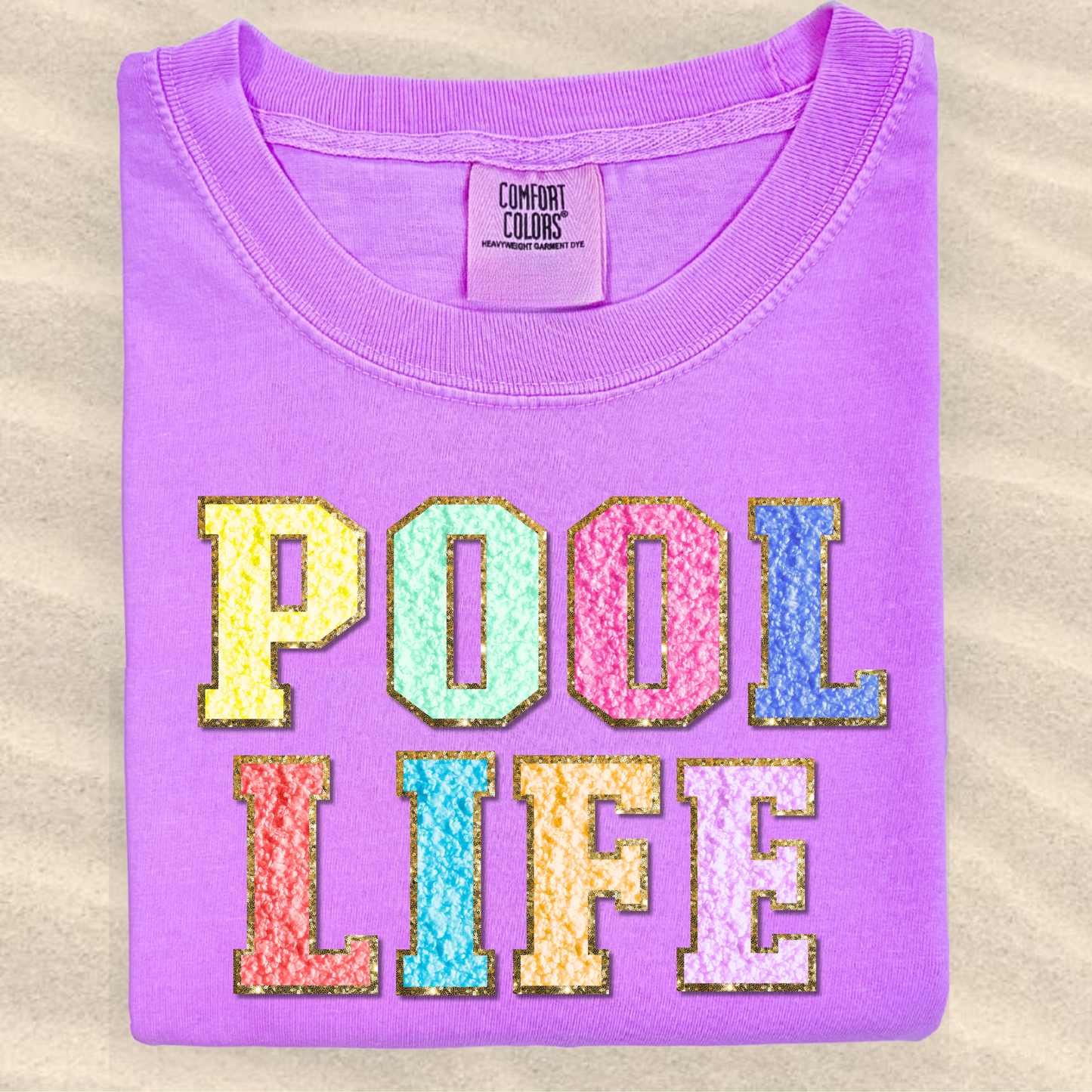 the ADULT POOL LIFE PATCH tee