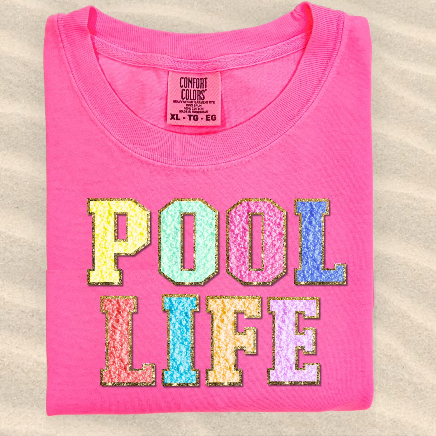 the ADULT POOL LIFE PATCH tee
