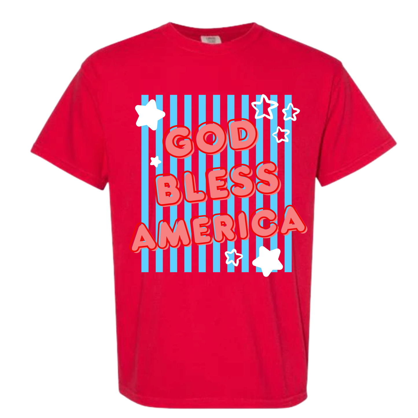 the ADULT GOD BLESS AMERICA tee