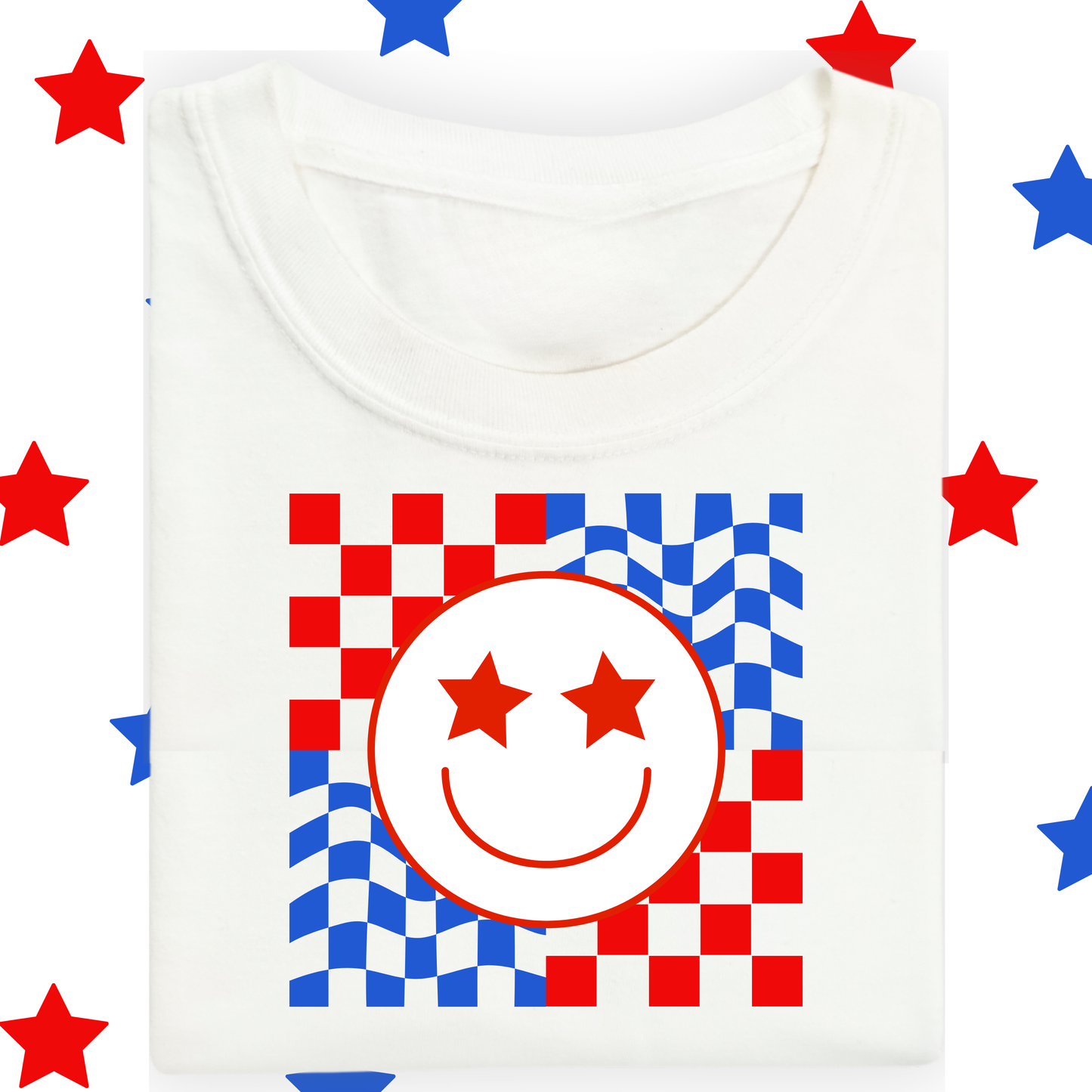 the KIDS STARRY EYED SMILEY tee