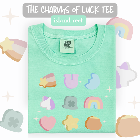 the CHARMS OF LUCK tee