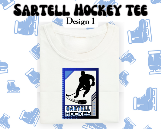 the SARTELL HOCKEY tee