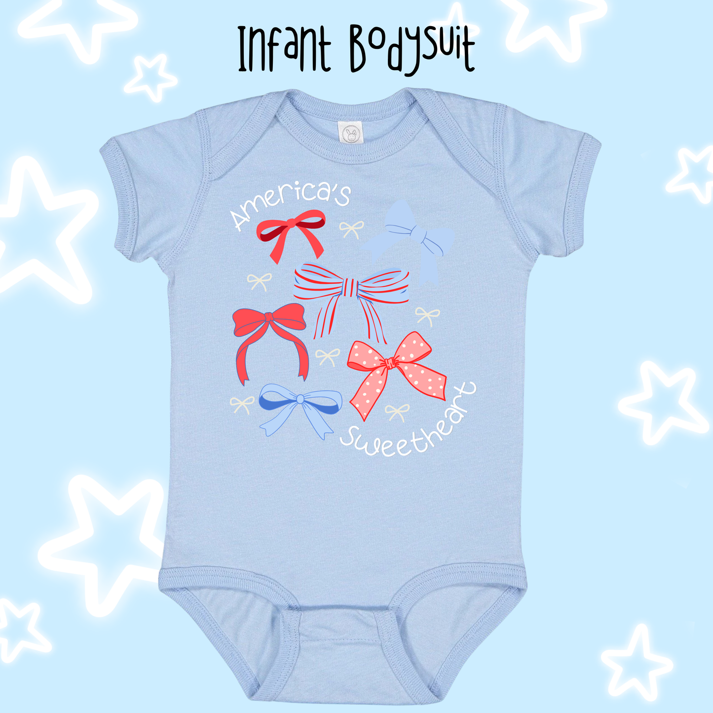 the INFANT AMERICA'S SWEETHEART bodysuit