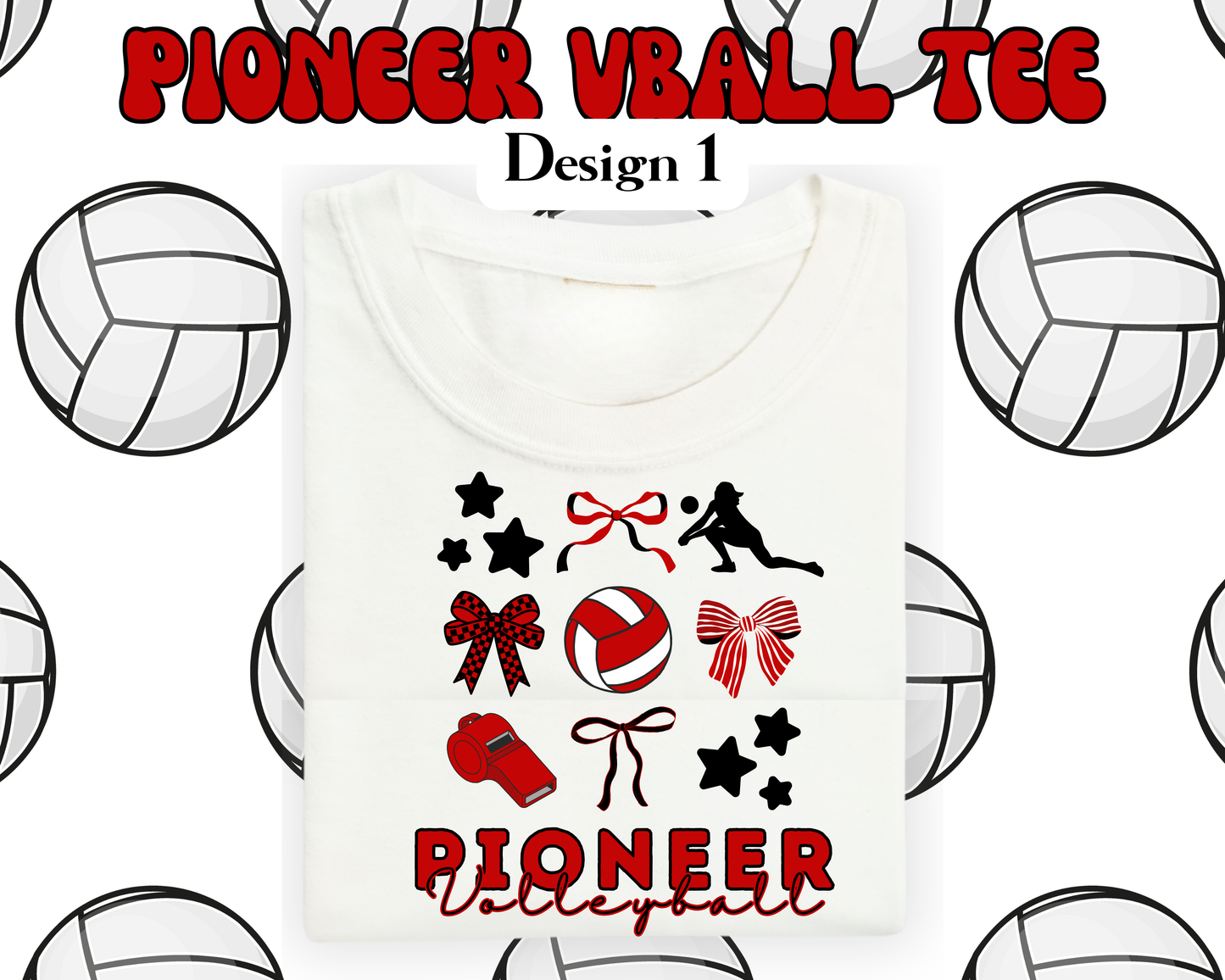 the PIERZ PIONEER VOLLEYBALL tee