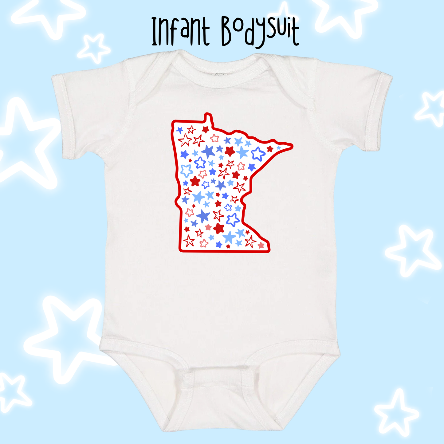the INFANT MN ALL-STAR bodysuit