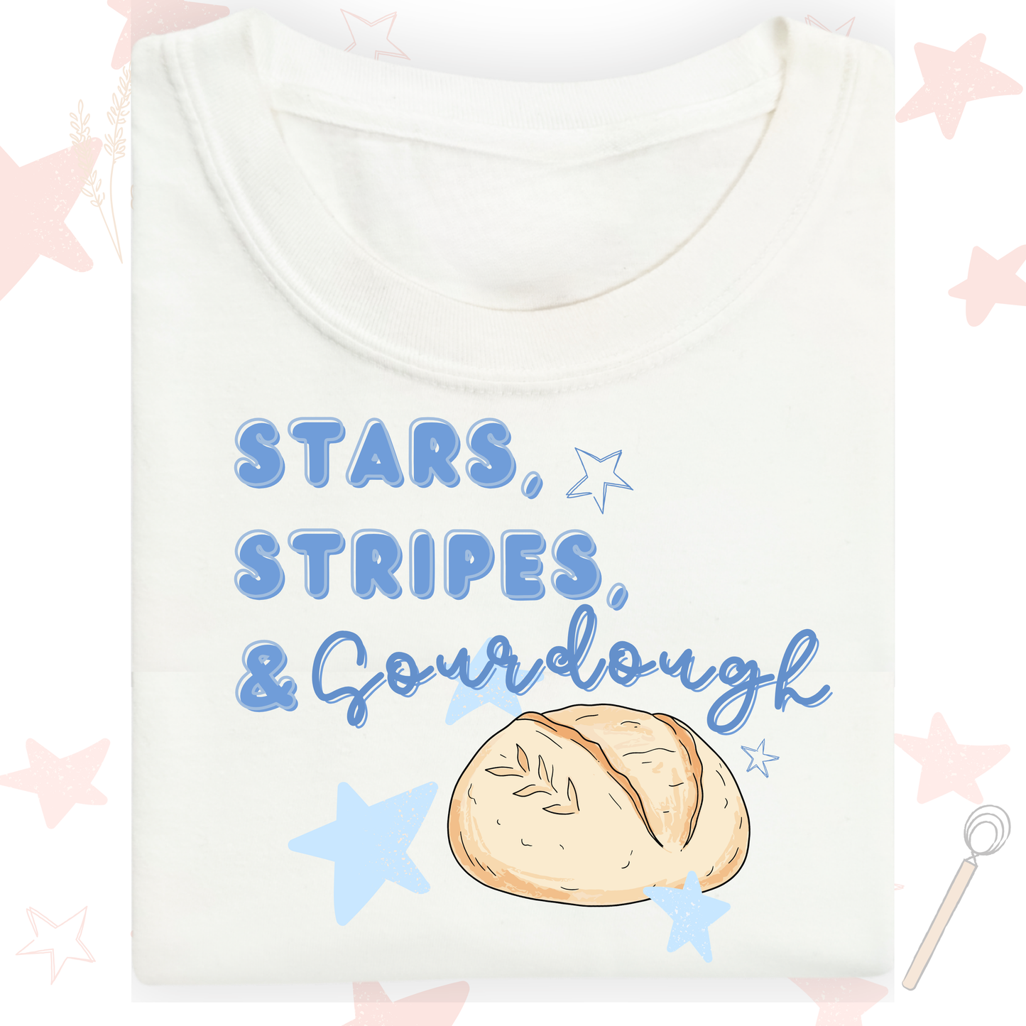 the ADULT STARS, STRIPES, & SOURDOUGH tee