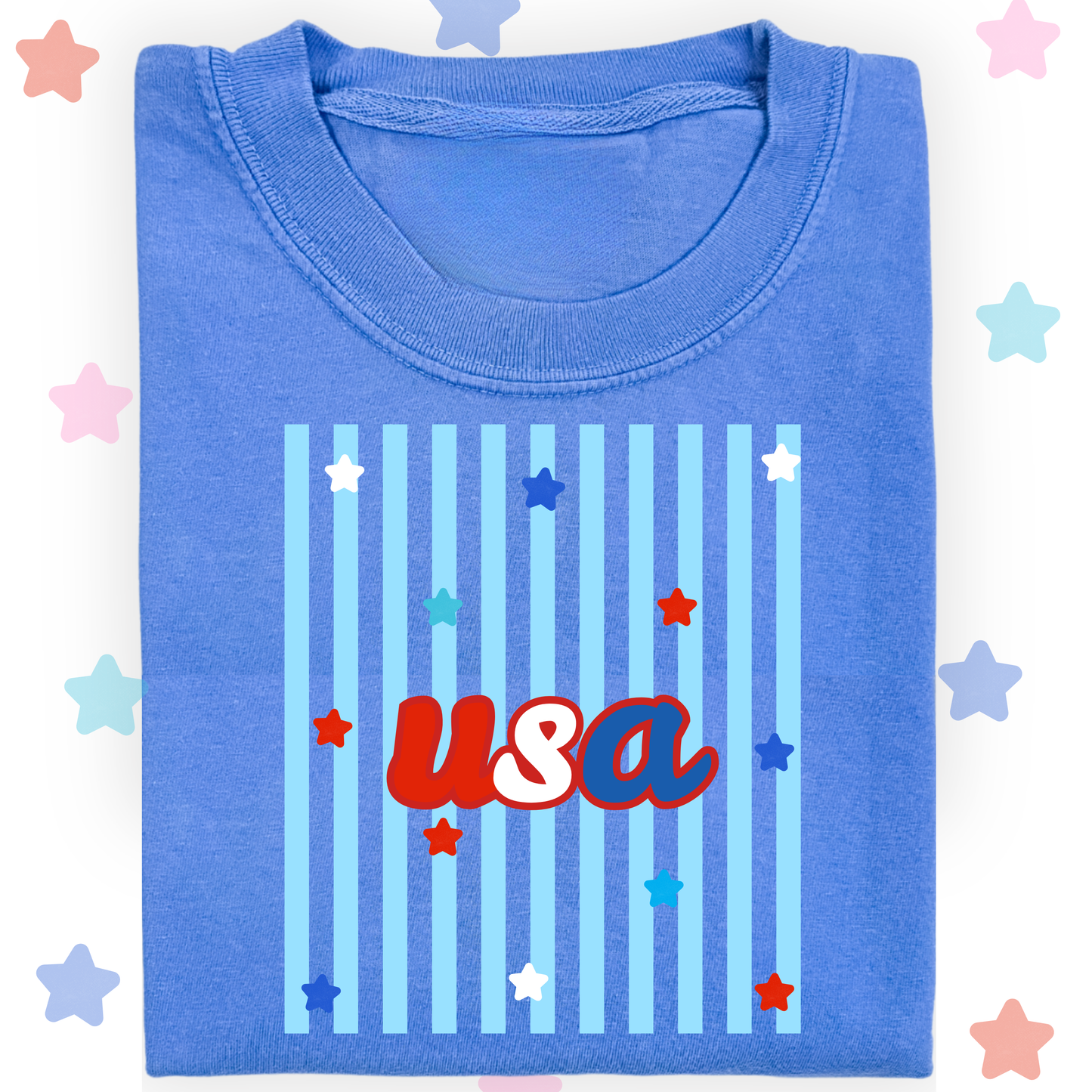 the ADULT STARS & STRIPES tee