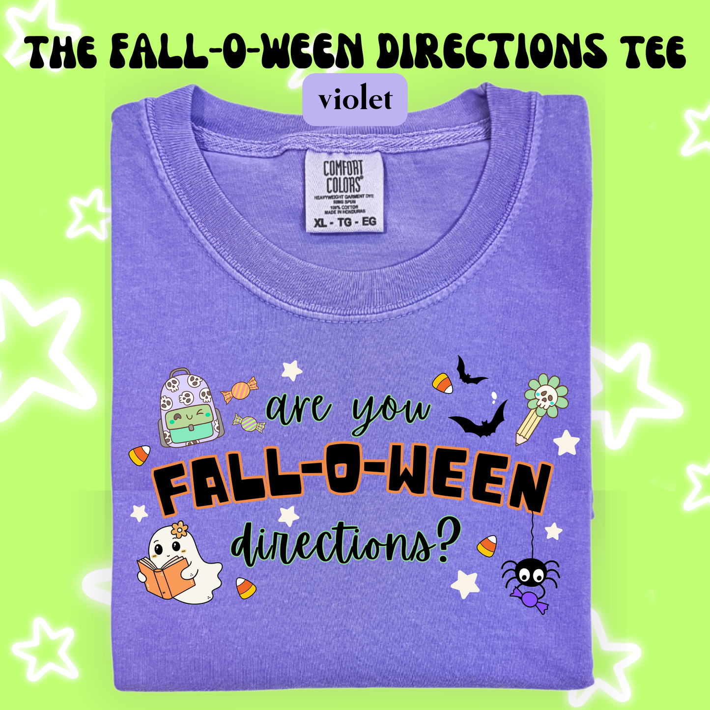the FALL-O-WEEN DIRECTIONS tee