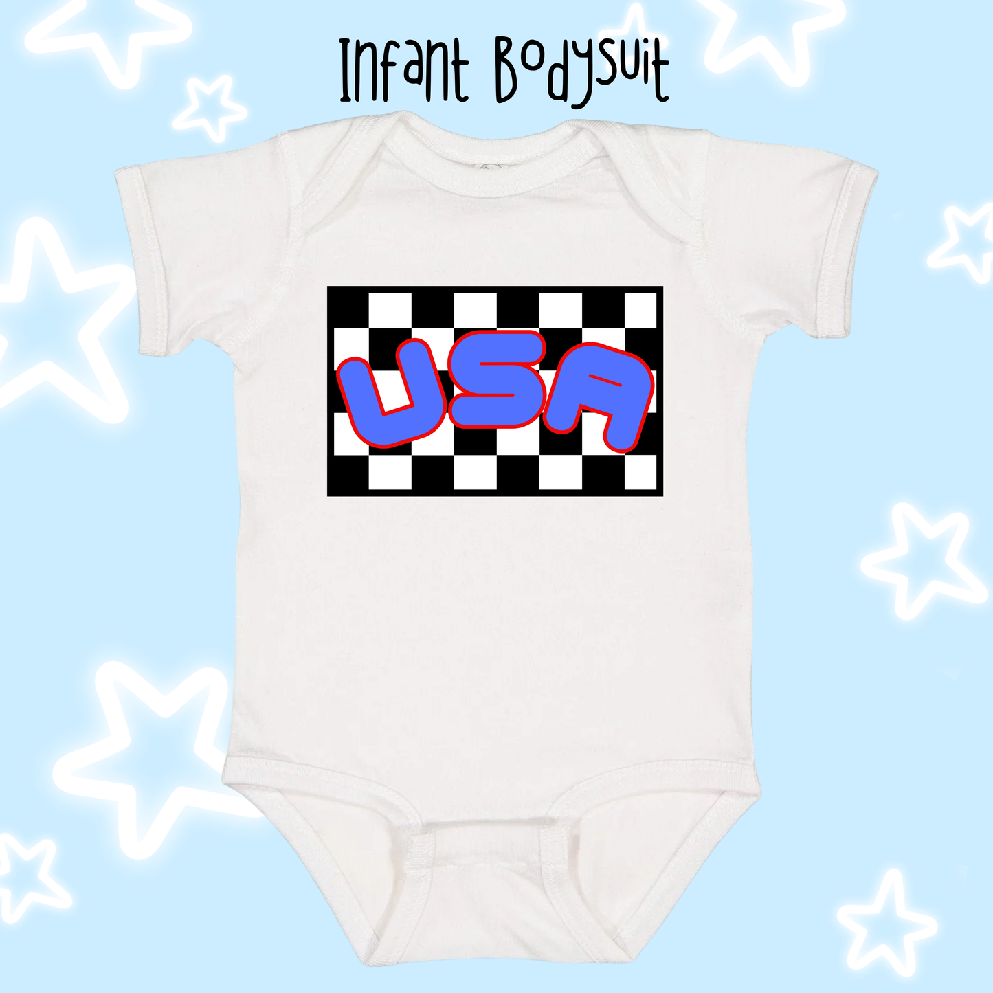 the INFANT RAD IN THE USA bodysuit