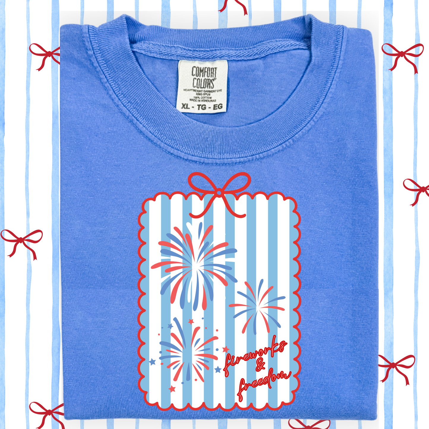 the ADULT FIREWORKS & FREEDOM tee