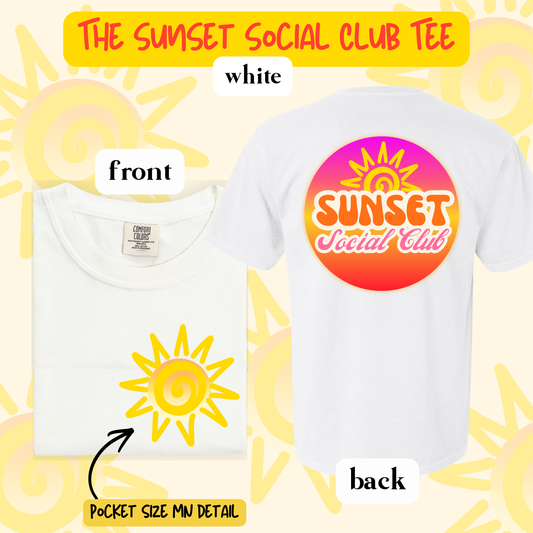 the SUNSET SOCIAL CLUB tee