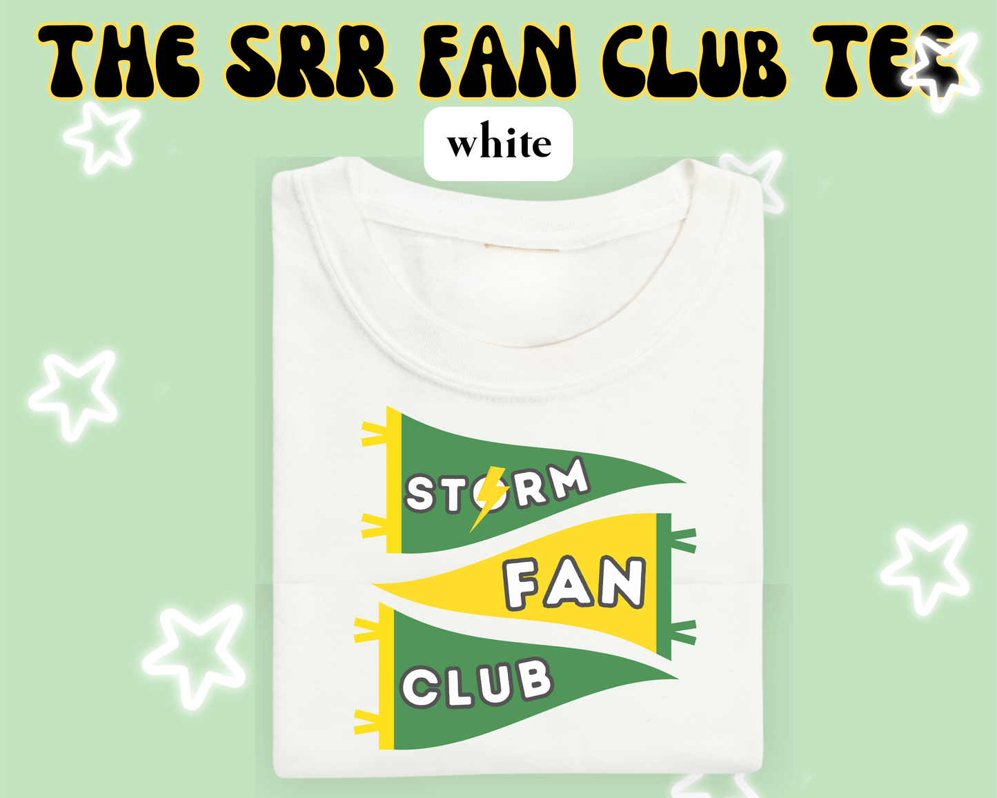 the SRR FAN CLUB tee