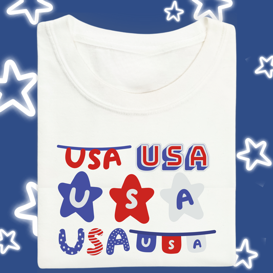 the KIDS USA ALL DAY tee