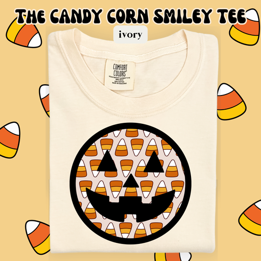 the CANDY CORN SMILEY tee