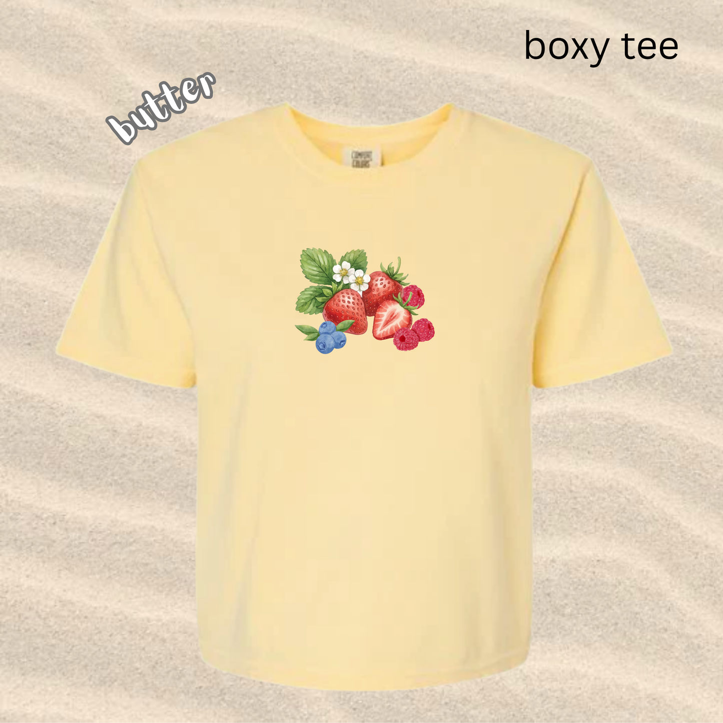 the SUMMER BERRIES boxy tee