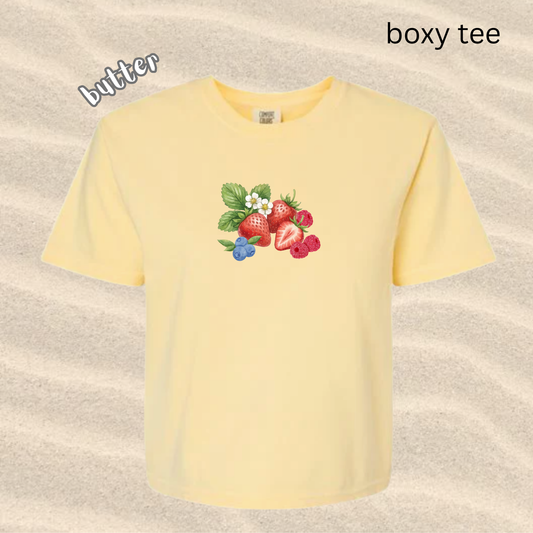 the SUMMER BERRIES boxy tee