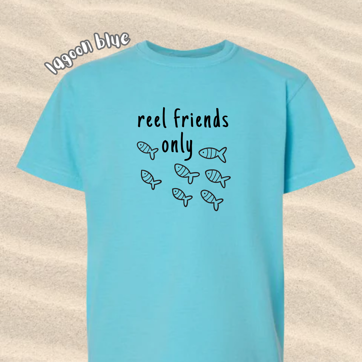 the KIDS REEL FRIENDS ONLY tee