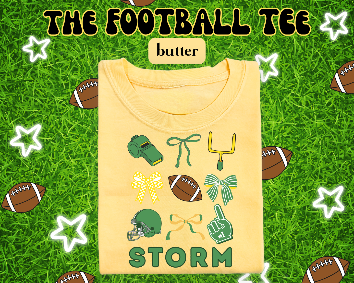the SRR STORM FOOTBALL tee