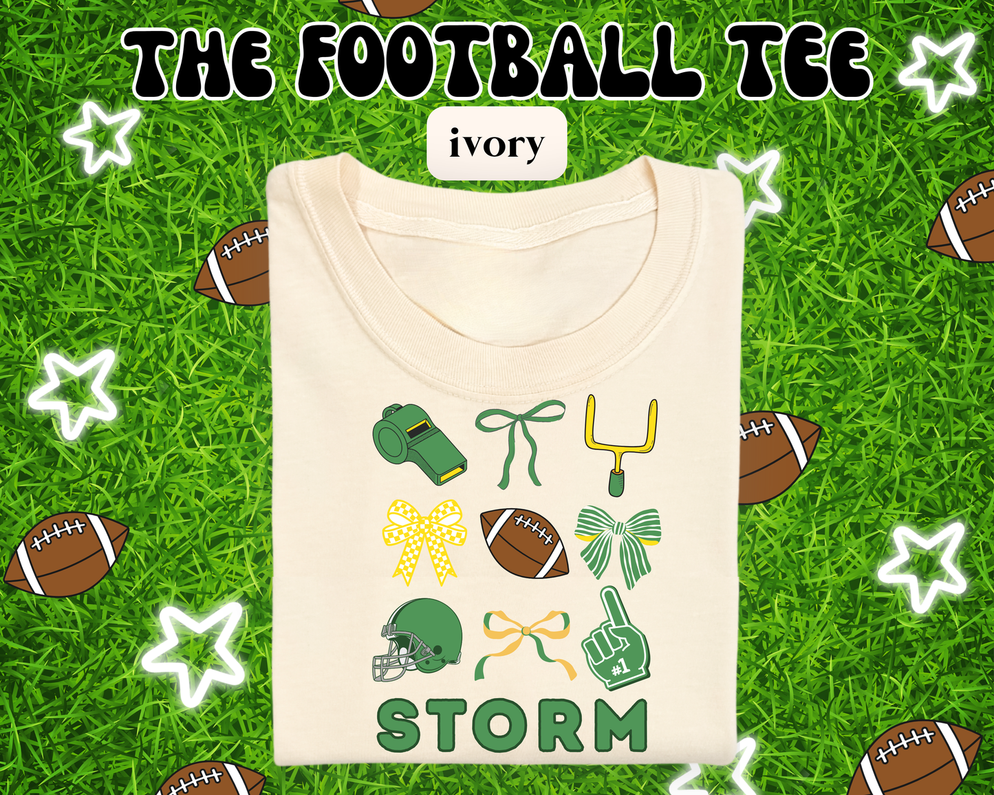 the SRR STORM FOOTBALL tee