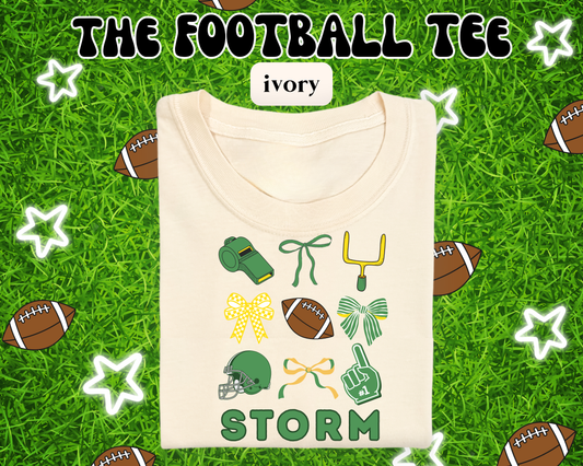 the SRR STORM FOOTBALL tee