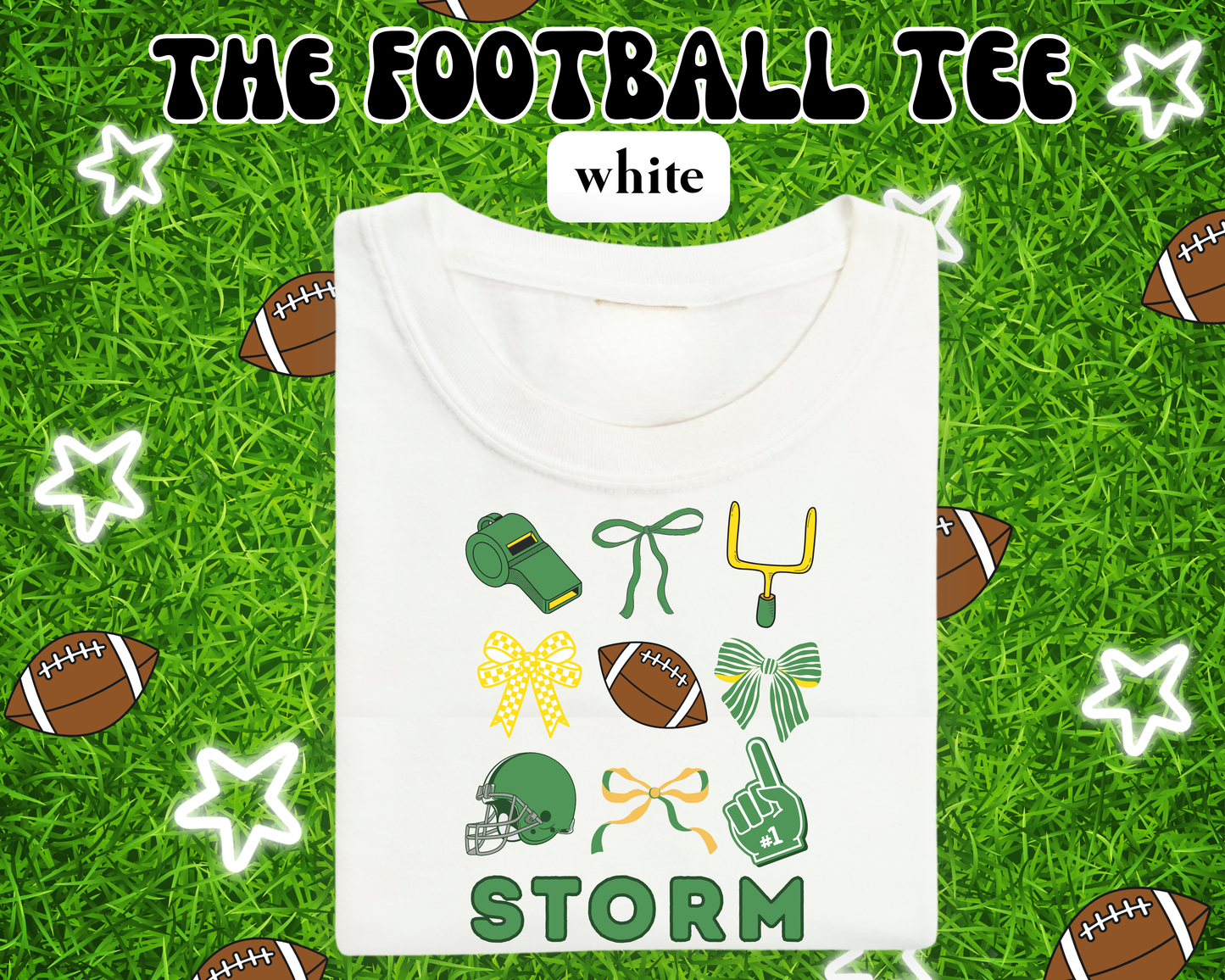 the SRR STORM FOOTBALL tee