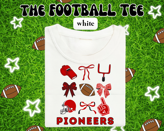 the PIERZ PIONEERS FOOTBALL tee