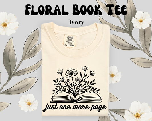 the FLORAL BOOK tee