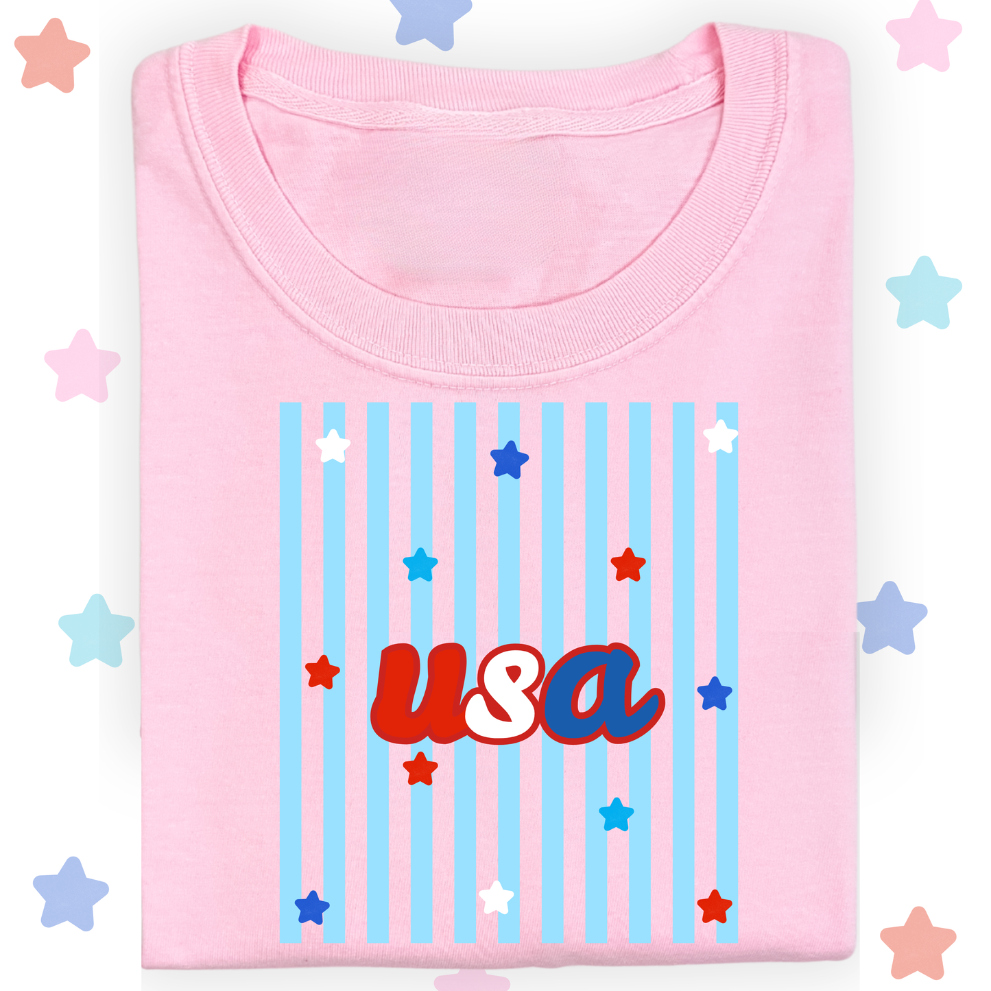 the ADULT STARS & STRIPES tee