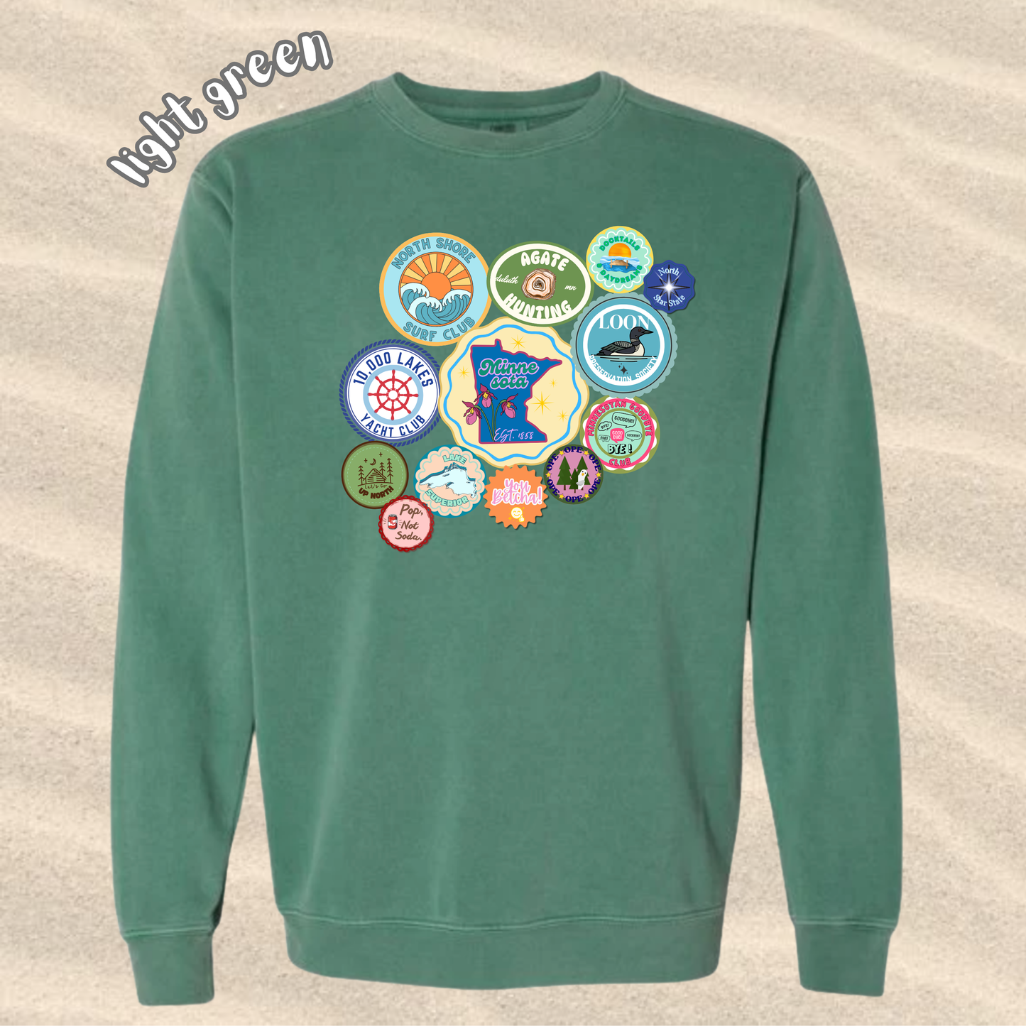 the ADULT MN SUMMER STICKER crewneck