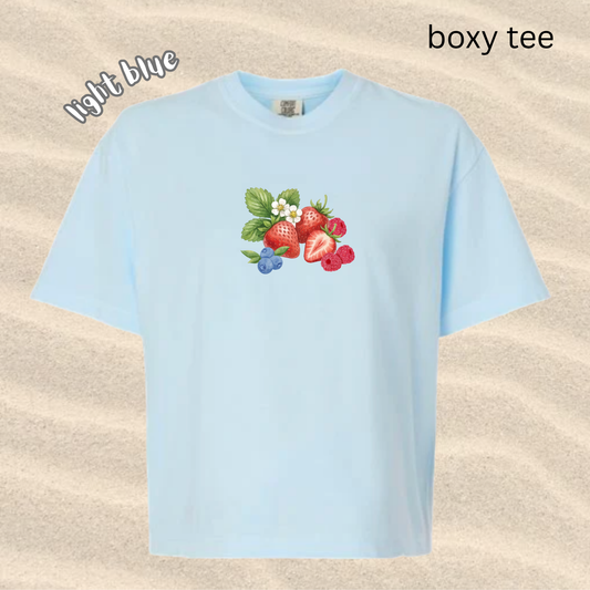 the SUMMER BERRIES boxy tee