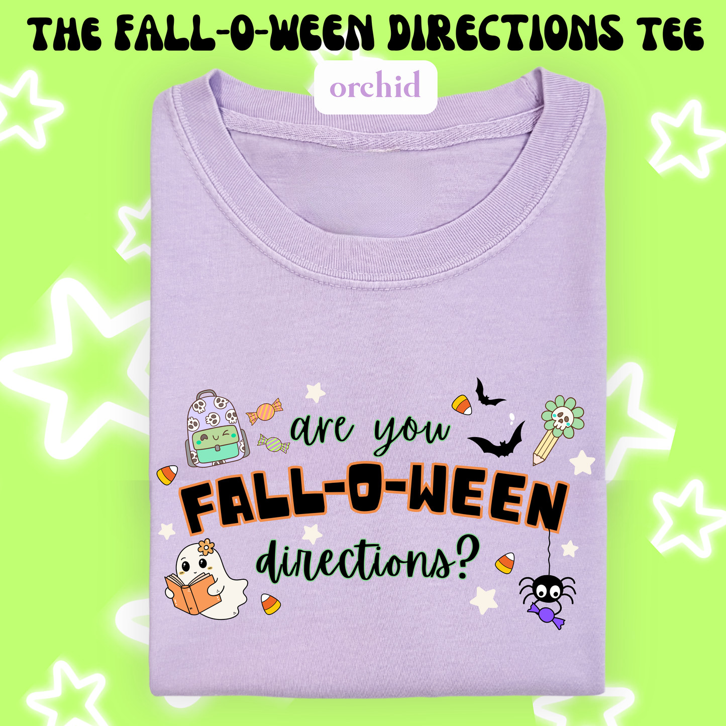 the FALL-O-WEEN DIRECTIONS tee