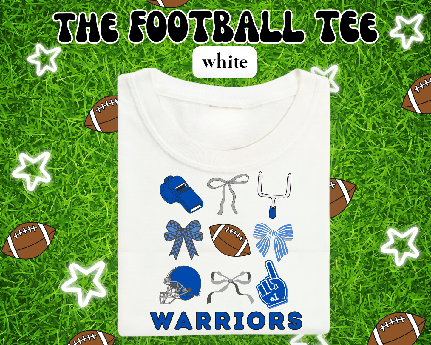 the BRAINERD WARRIORS FOOTBALL tee