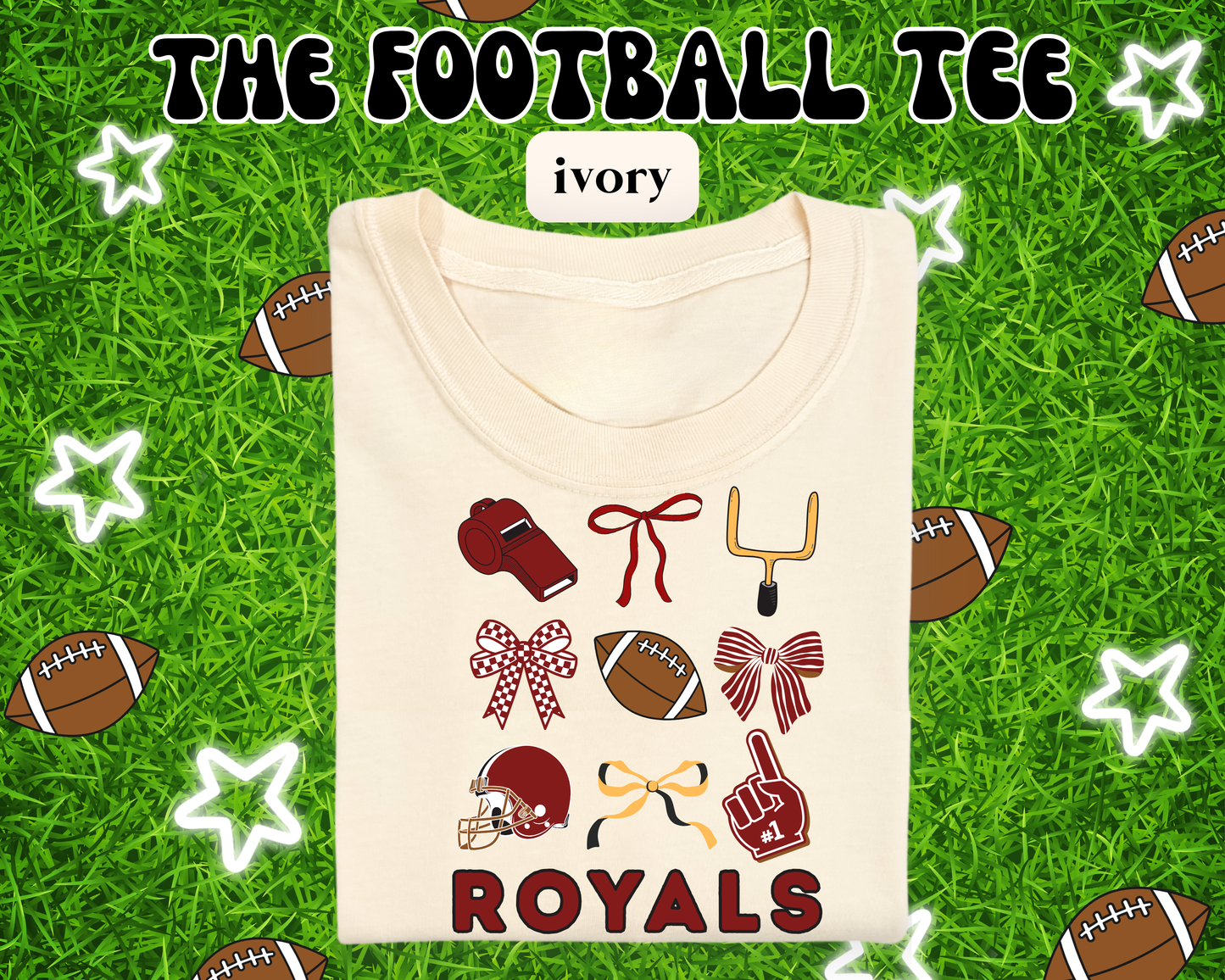 the ROYALTON ROYALS FOOTBALL tee