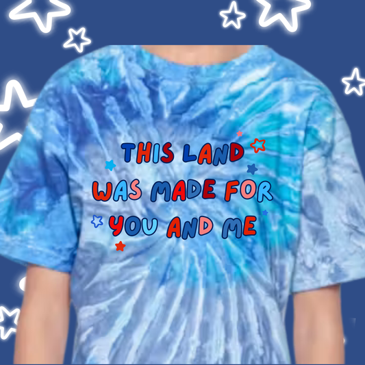 the KIDS PATRIOTIC TIE-DYE tee
