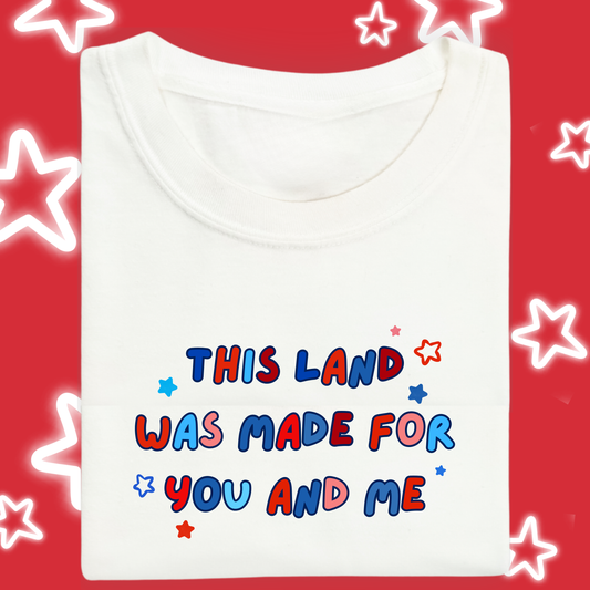 the KIDS THIS LAND WAS MADE FOR US tee