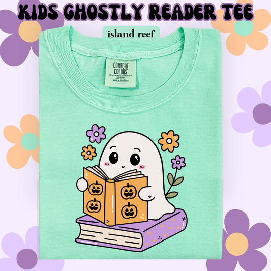 the KIDS GHOSTLY READER tee
