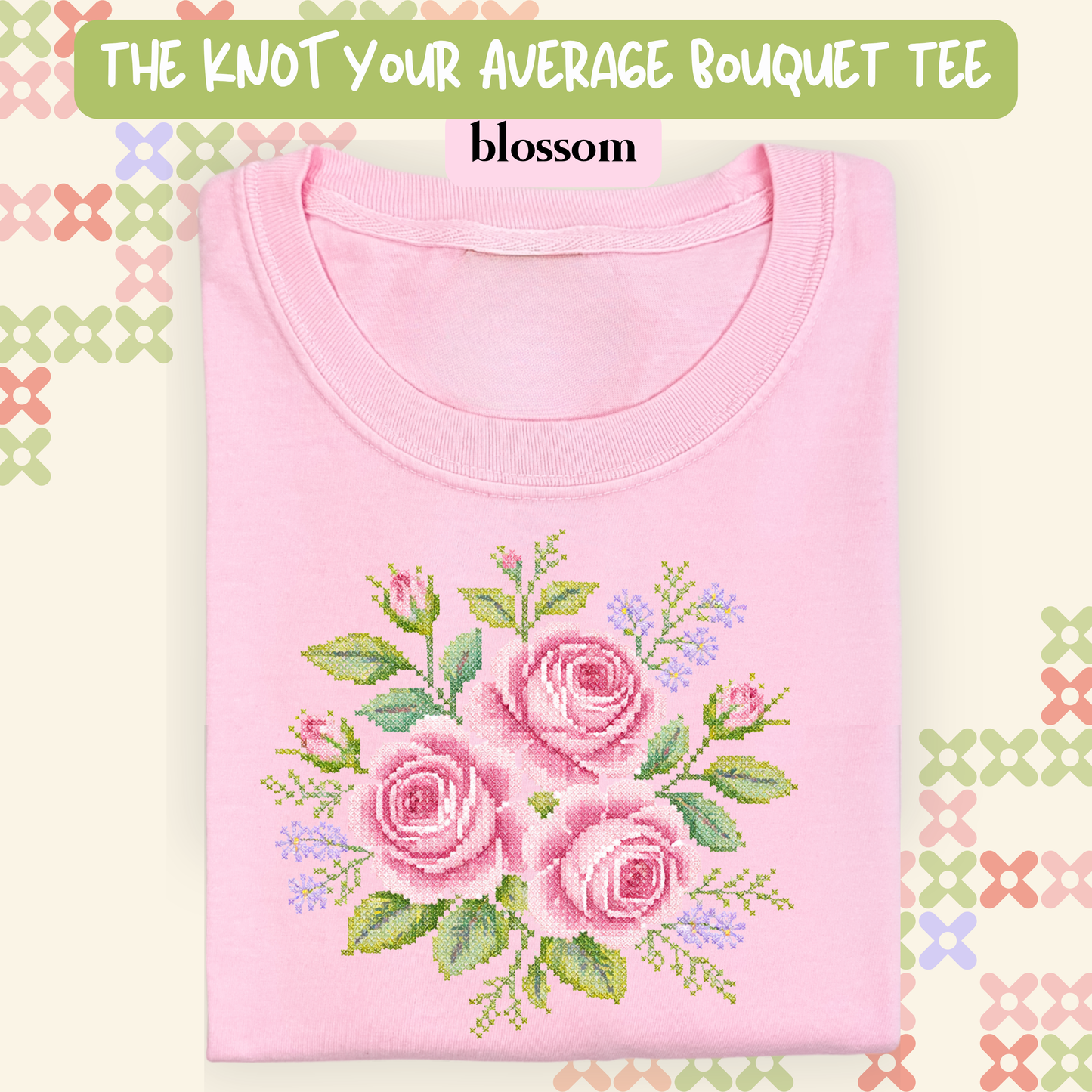 the KNOT YOUR AVERAGE BOUQUET tee