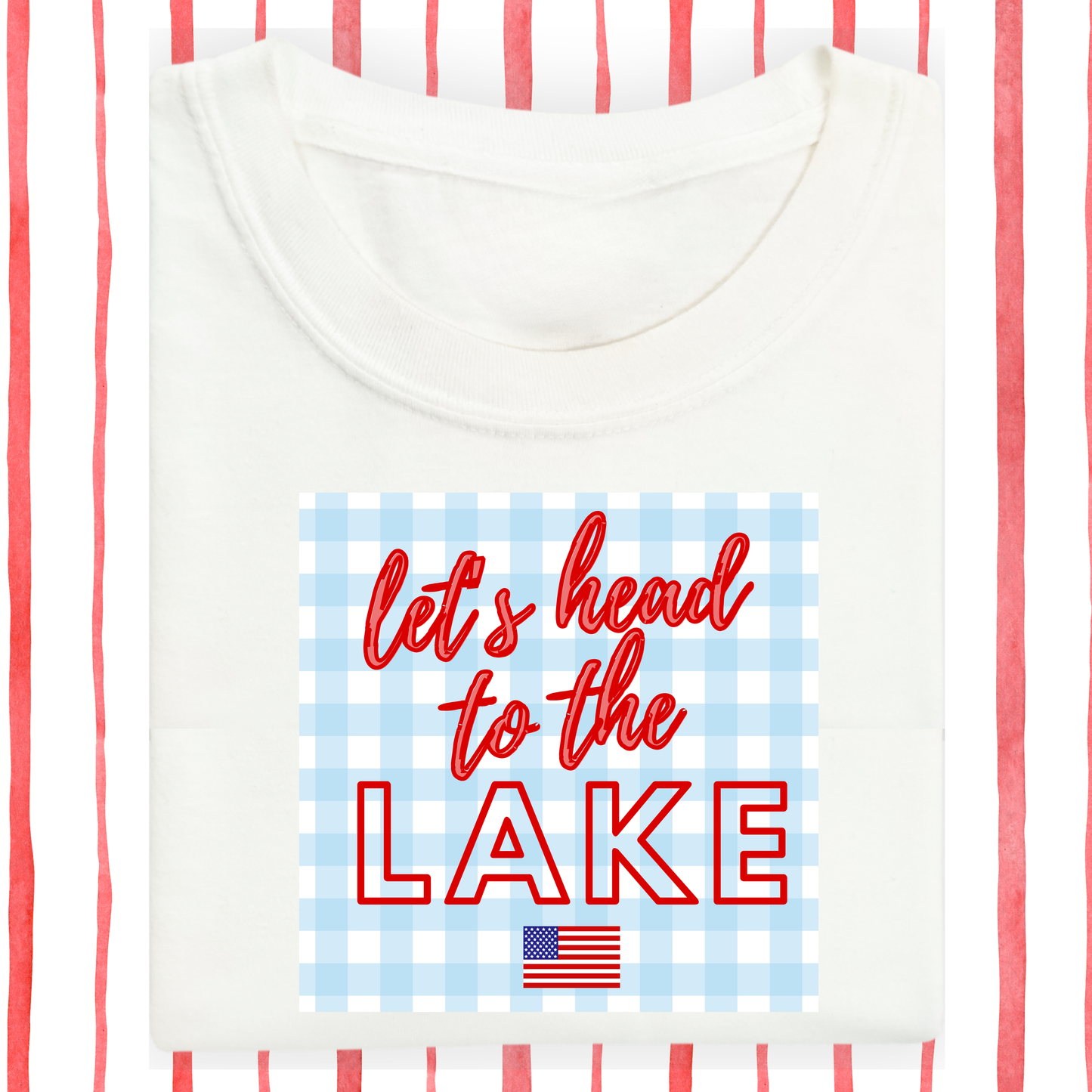 the ADULT HEAD TO THE LAKE tee