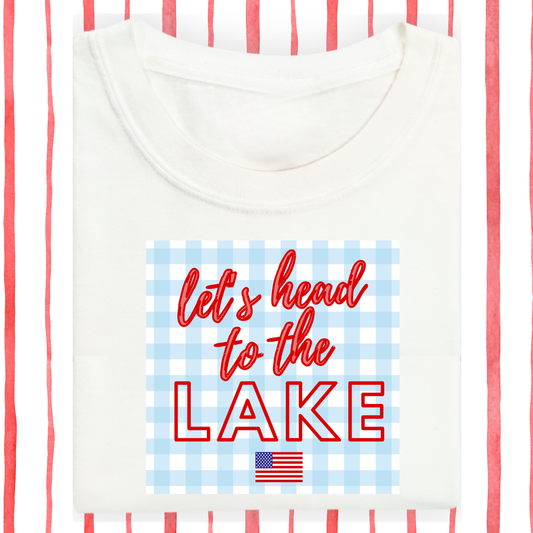 the ADULT HEAD TO THE LAKE tee